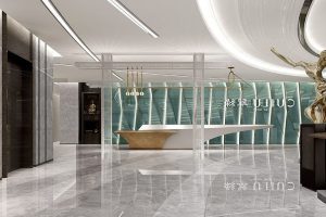 深圳福田辦公室裝修設(shè)計前臺區(qū) 784x588